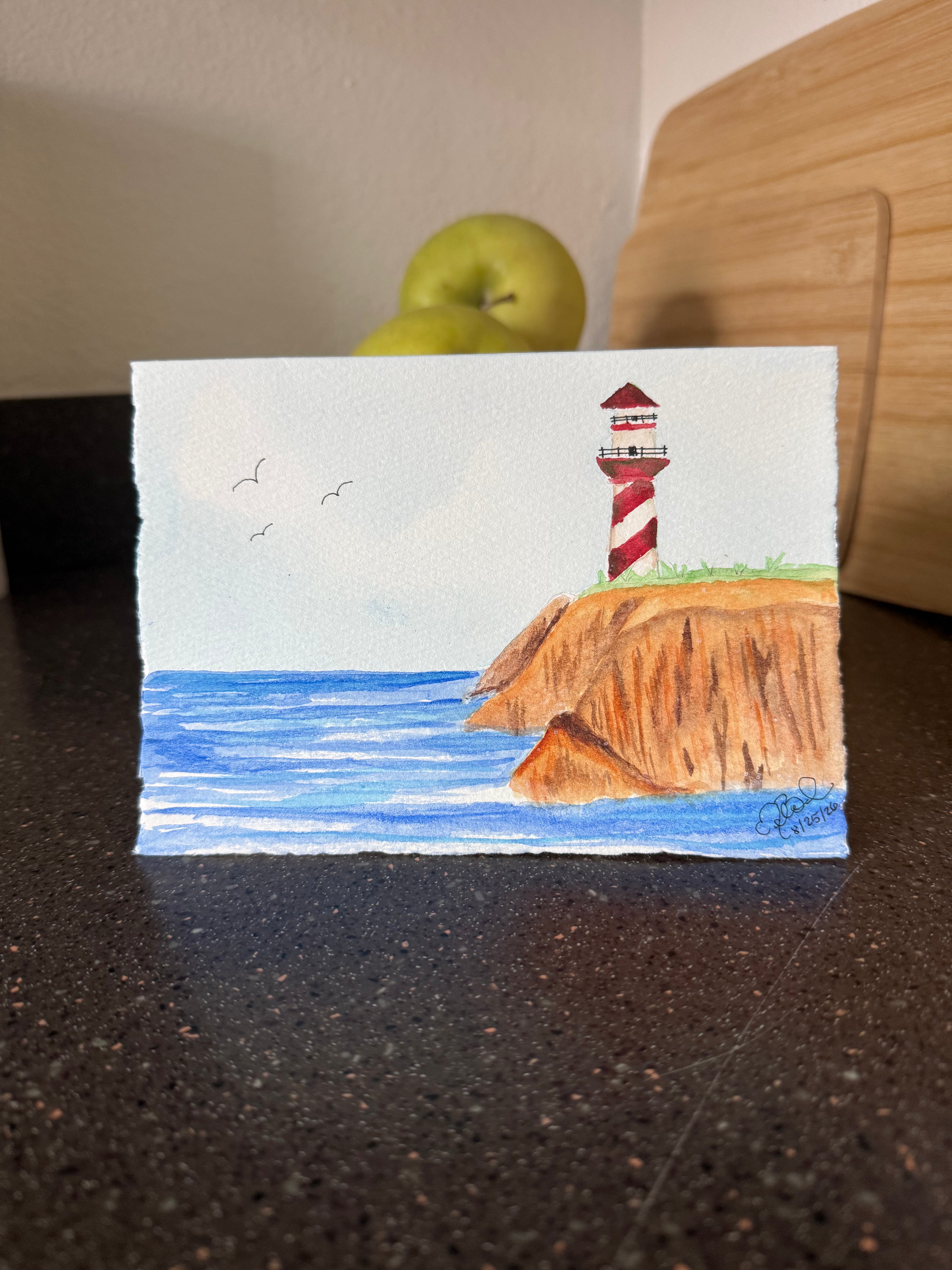 Hand-Painted Ocean Greeting Cards — Set of 4